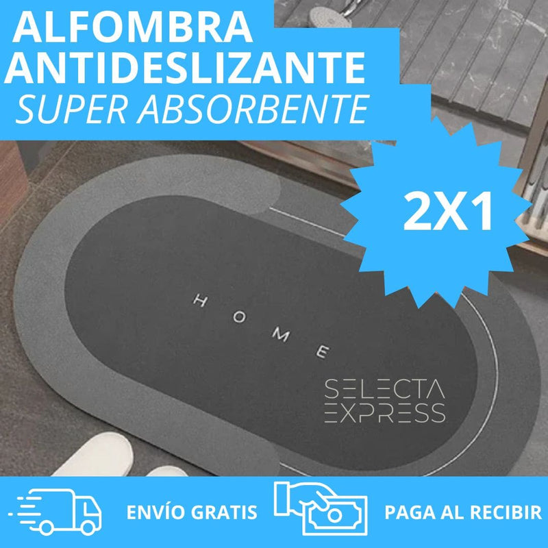 PROMO 2X1 ALFOMBRA DE BAÑO ANTIDESLIZANTE SÚPER ABSORBENTE