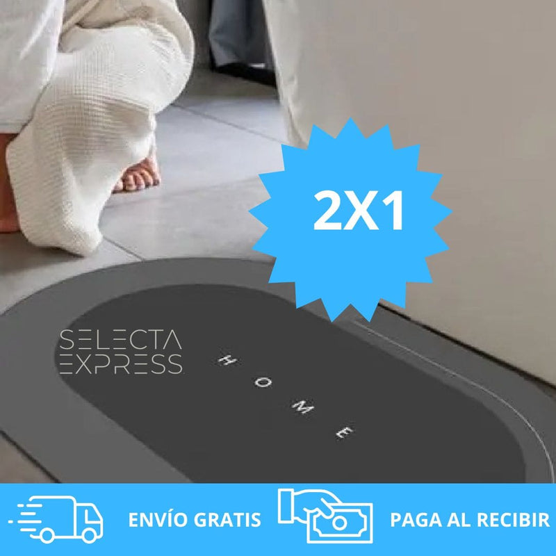 PROMO 2X1 ALFOMBRA DE BAÑO ANTIDESLIZANTE SÚPER ABSORBENTE