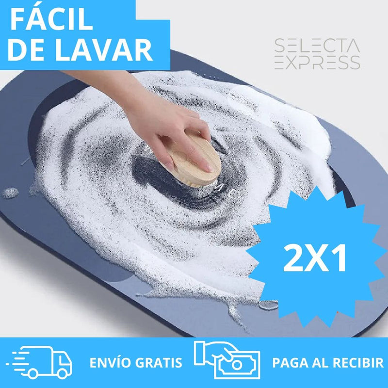 PROMO 2X1 ALFOMBRA DE BAÑO ANTIDESLIZANTE SÚPER ABSORBENTE