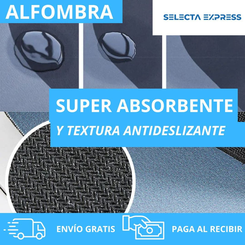 PROMO 2X1 ALFOMBRA DE BAÑO ANTIDESLIZANTE SÚPER ABSORBENTE